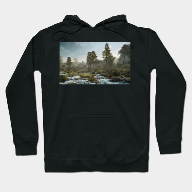 Hidden Ruins by the River Hoodie by DanielEskridge